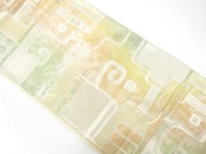 アンティーク　幾何学模様織り出し袋帯（材料）